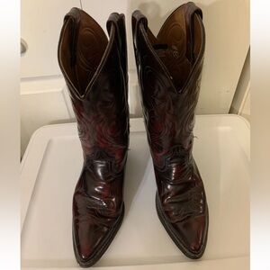 Acme Men's 8.5D Western‎ Leather Boots Burgundy Brown